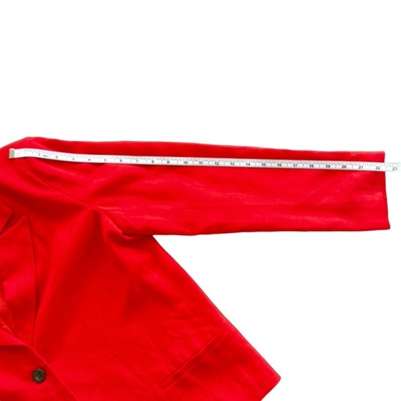 NEW Chaser Brand Women's Santanaa Linen-blend Blazer in Flame Red Size Small - Picture 12 of 13